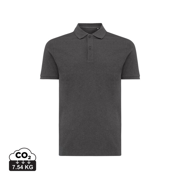 Polo tričko Iqoniq Yosemite z recykl. bavlny - Heather Anthracite / M