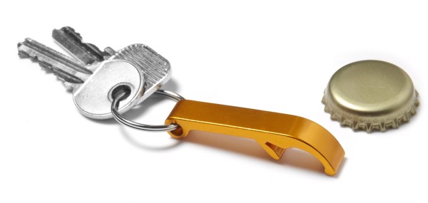 Metal 2-in-1 key holder - Yellow
