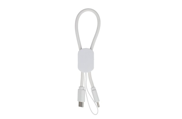 Câble USB-C format porte-clés 60 W - Blanc