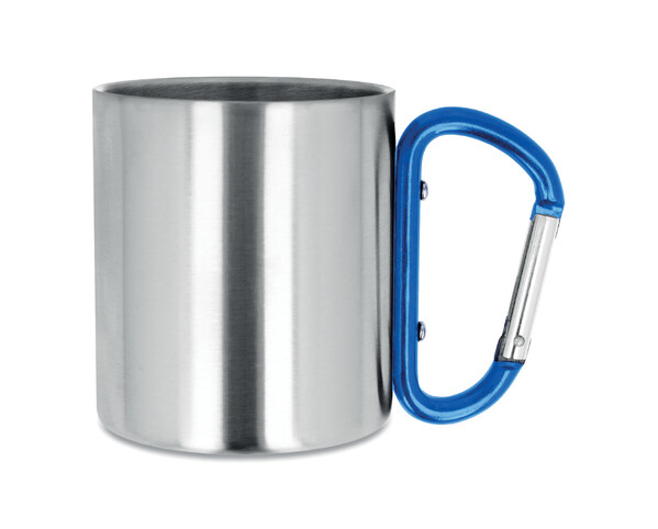 Tazza in metallo c/moschettone Trumbo - Blu