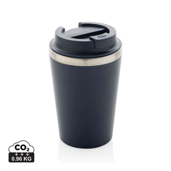 Mug 350ml à double paroi en PP recyclé RCS Java - Bleu Marine