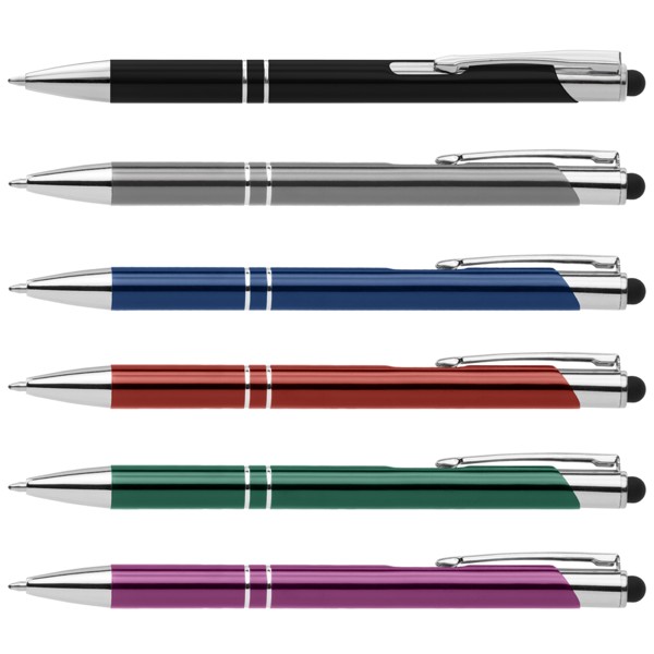 Stylo Crosby Brillant Stylet Coté Clip - Assortiment / Jet d’encre 4 couleurs