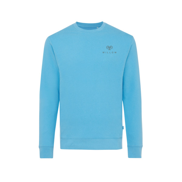 Sweater à col rond en coton recyclé Iqoniq Zion - Tranquil Blue / XL