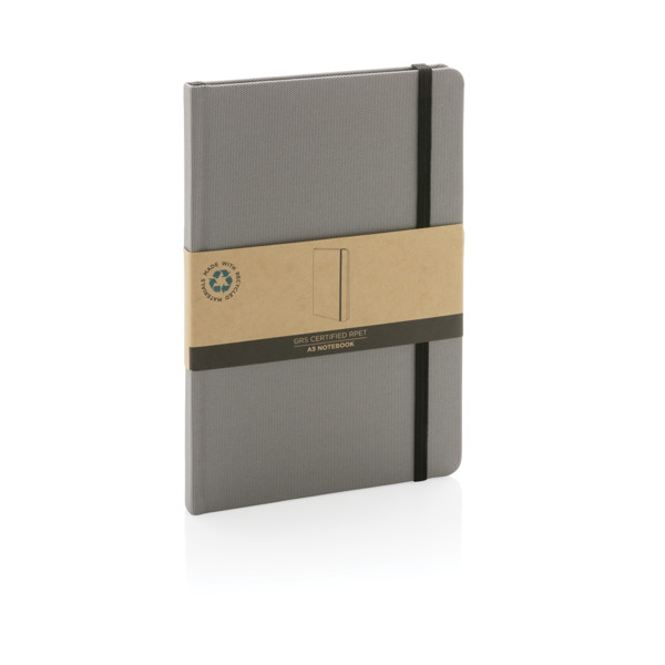 GRS certified RPET A5 notebook - Grey / Black