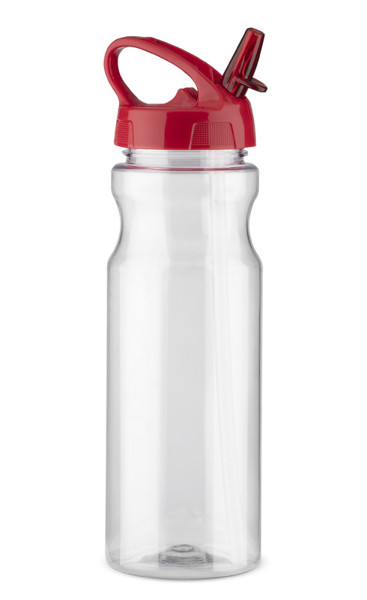 Bidon ze słomką TRANCE 700 ml - Czerwony