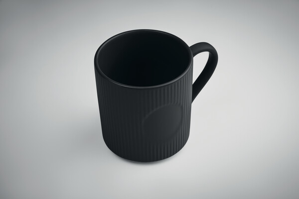 Hrnček s rebrovaním 340 ml Ribmug - Čierna