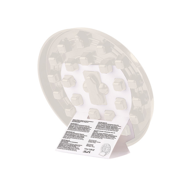 Advent calendar round, cardboard cover white, Lindt mixture