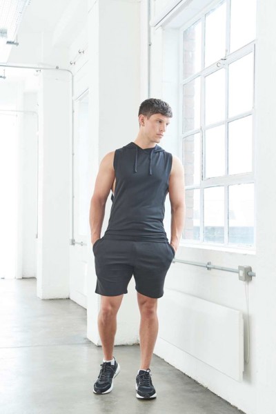 Urban Sleeveess Muscle Hoodie - Sports Grey / S