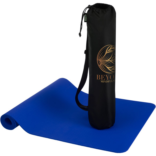 Tapis de yoga Virabha en TPE recyclé - Bleu