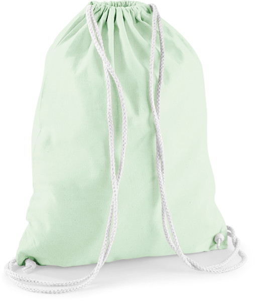 Cotton Gymsac Westford Mill | W 110 - Pastel Mint / White / onesize