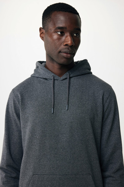 Sweat à capuche en coton recyclé et non teinté Iqoniq Torres - Heather Anthracite / L