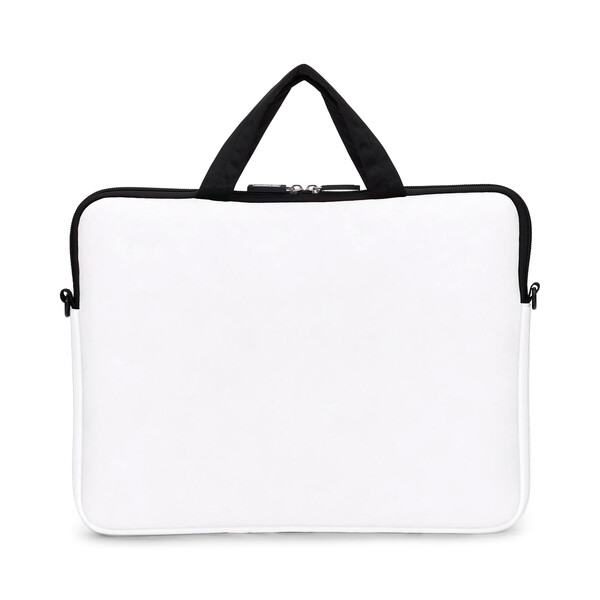 Sublimated neoprene laptop sleeve with zipper and front pocket - 33x26cm