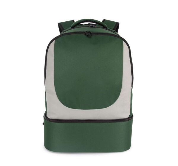 Sports Bag With Semirigid Bottom - Forest Green / Light Grey