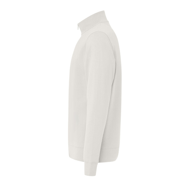 IQONIQ Elgon recycled cotton quarter zip sweater - Ivory White / XXS