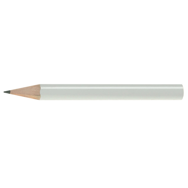 pencil, lacquered, round, short - White - White