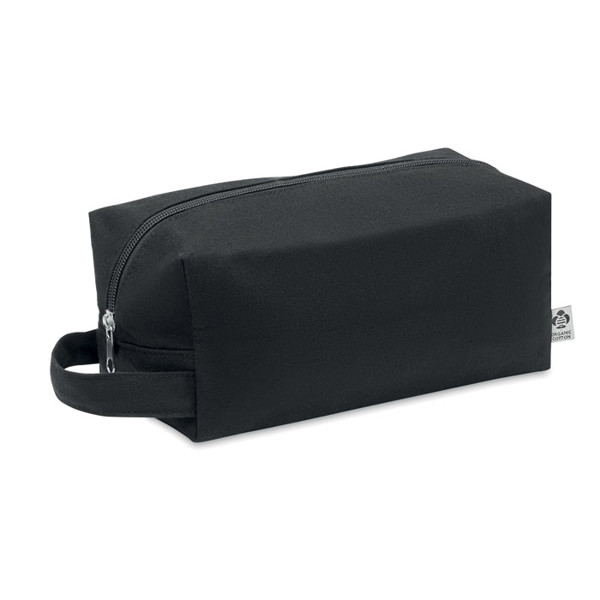 Canvas cosmetic bag 220 gr/m² Bia - Black