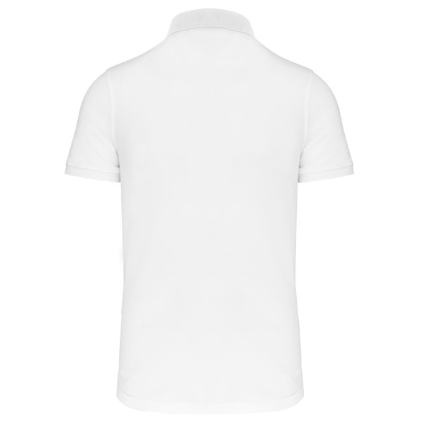 Men's Short Sleeve Stud Polo Shirt - White / 3XL
