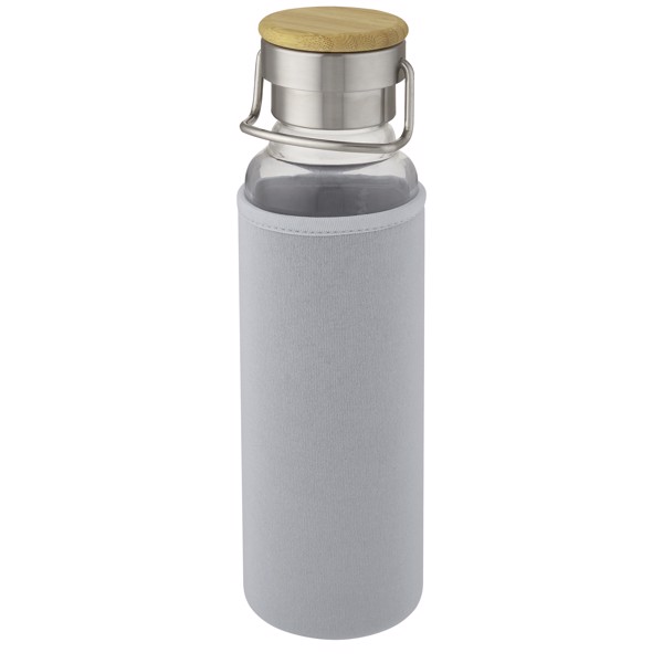 Garrafa de vidro de 660 ml com manga de neoprene "Thor" - Cinzento