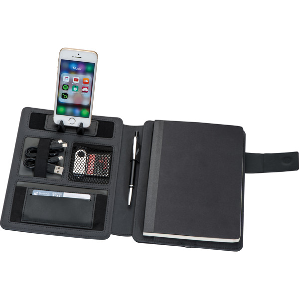 Notebook with powerbank FABIOLA - Black