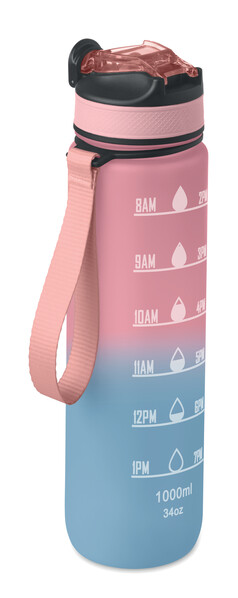 Sports water bottle RPET 1L Activate - Baby Pink