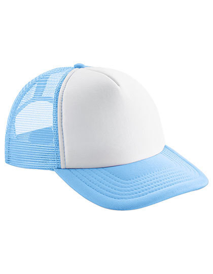Beechfield junior trucker cap, 5 panel, polyester - Sky Blue / White / One Size