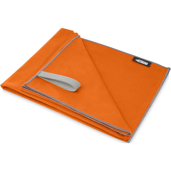 Pieter recycled PET ultra lightweight and quick dry towel 130 x 80 cm - Orange