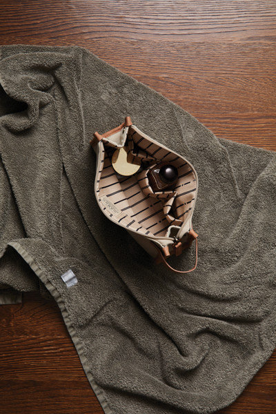 VINGA Bosler GRS taaskasutatud lõuendist tualett-tarvete kott - Beež