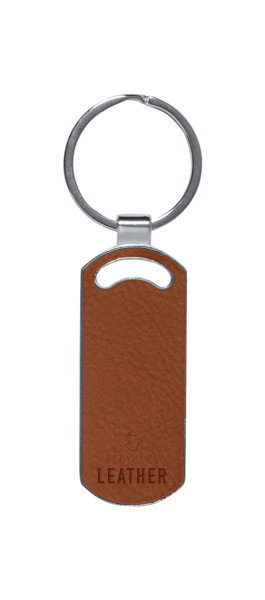 Keyring Behok, Rectangle - Brown
