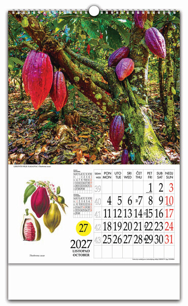 Zidni kalendar s rotacijskim krugom – Ljekovito bilje