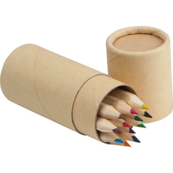 12 piece coloured pencil set FRANCISCO - Multicolored