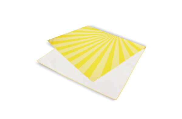 Serviette de plage R-PET à séchage rapide 100 × 180 cm, sublimation - Jaune