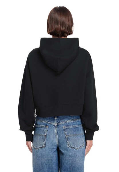 Womens Relaxed Crop Zip - Black / XS