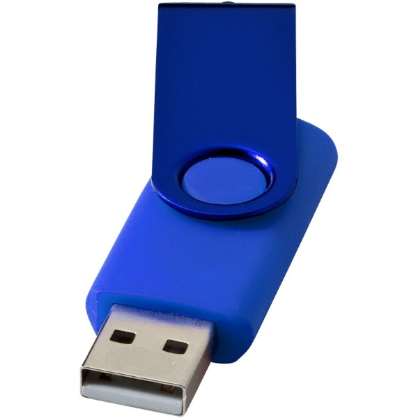 Clé USB rotative métallisée - Bleu royal / 64GB