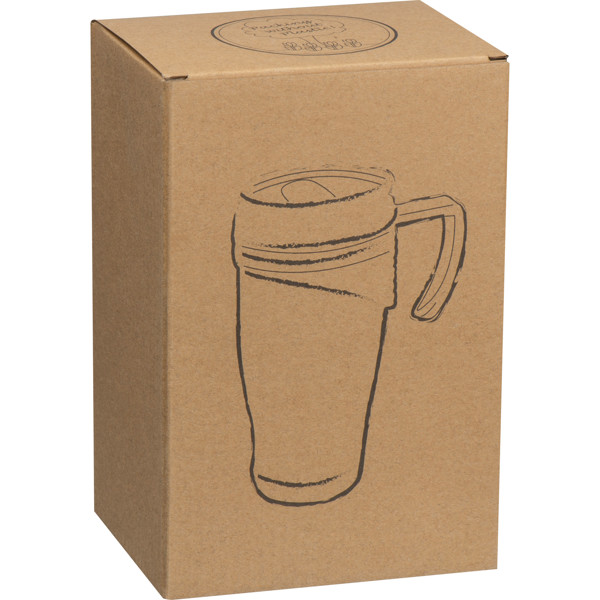 Stainless steel travel mug PIERO - Silvergrey