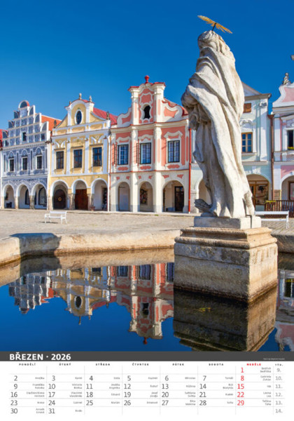 Nástěnný kalendář Česká republika 2026