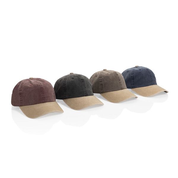 Casquette à 6 panneaux en coton sergé bicolore BEAU AWARE™ - Bleu Marine