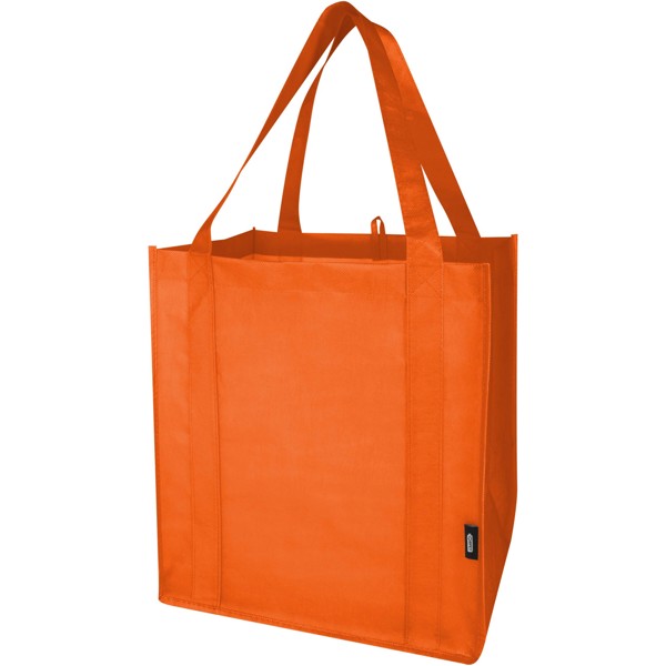 Tote bag con fondo rigido in tessuto non tessuto riciclato certificato GRS Liberty - 29L - Arancione