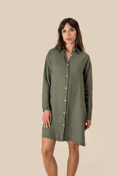 Ladies' Linen Dress Shirt - S