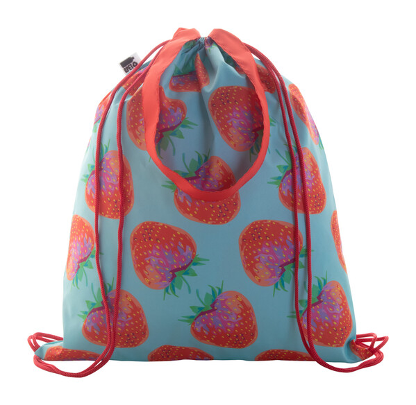Sac à cordon personnalisé CreaDraw Shop RPET - Rouge / Blanc