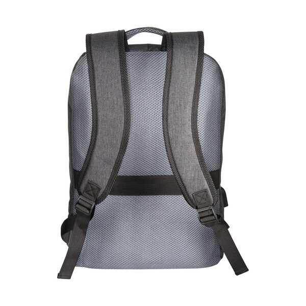 300D Polyester Laptop Backpack With 3 Pockets. Laptop Principal Pocket And Side Pocket - Grey
