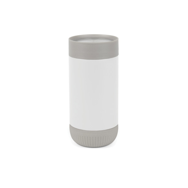 VINGA Erie RCS recycled RVS push mug 350 ML - Wit / Grijs