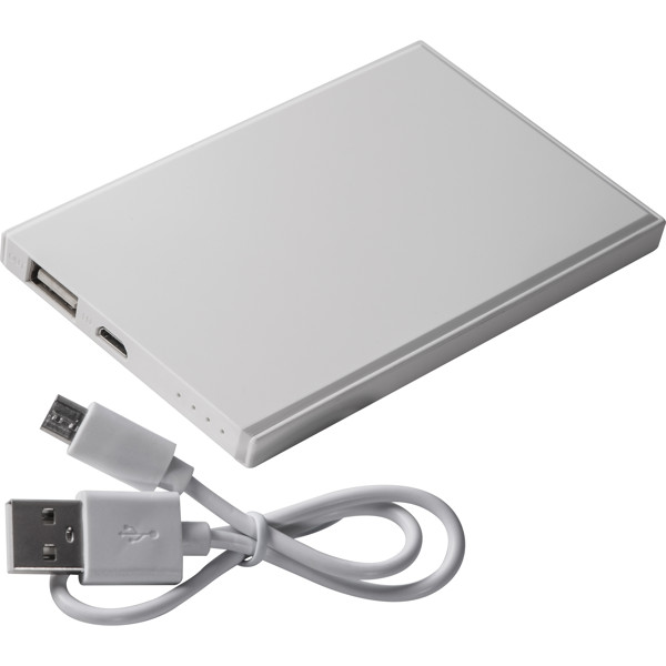 Powerbank 2200 mAh with USB port in a box REGINA - White