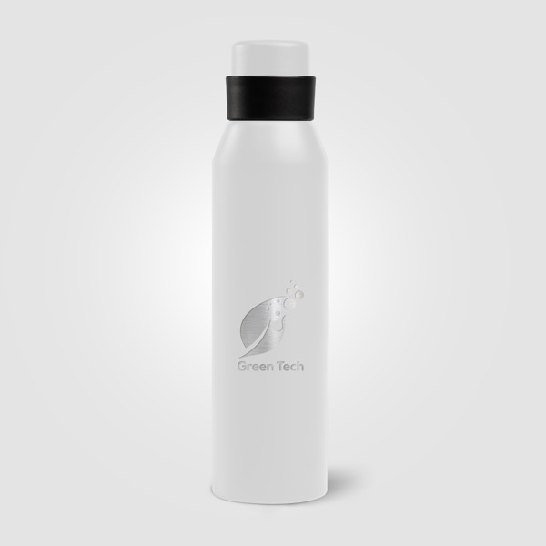 Norse - 680 ml Recycled Aluminium Sport Bottle - White / 4 Colour inkjet