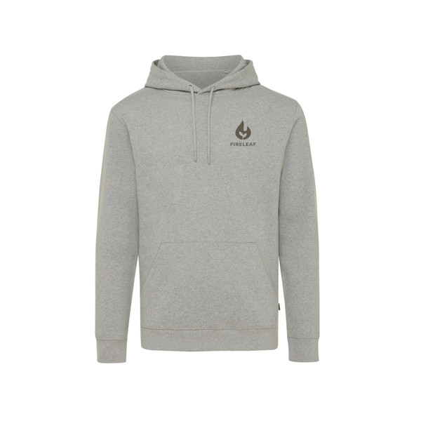 Sweat à capuche en coton recyclé et non teinté Iqoniq Torres - Heather Grey / XL
