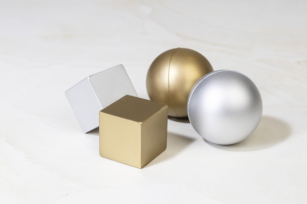 Metallic Antistress Ball Cubix Shine - Silver