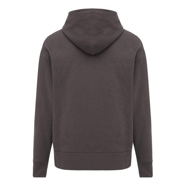 Mikina s kapucí Iqoniq Yoho relaxed fit z recykl. bavlny - Antracitová / XXXL