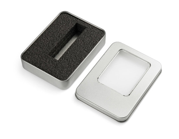 Large tin box for bigger USB flash drives (with insert)