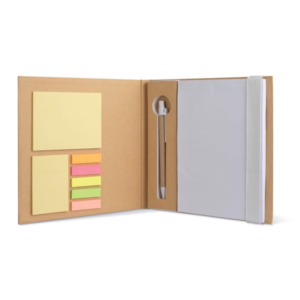 Notebook with memo set and pen Quincy - White