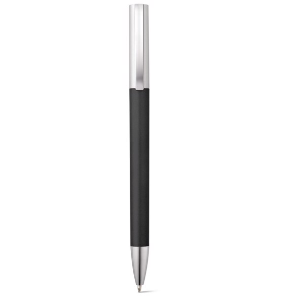 ELBE. Twist action ball pen with metal clip - Black