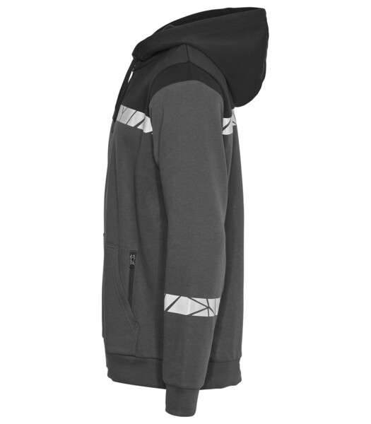 7104 1/2 ZIP HOODIE PGL Grey/Black 5XL